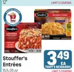 Tony’s Fresh Market Stouffer's Entrées offer