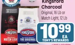 Tony’s Fresh Market Kingsford Charcoal offer