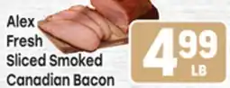 Tony’s Fresh Market Alex Fresh Sliced Smoked Canadian Bacon offer