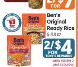 Tony’s Fresh Market Ben's Original Ready Rice offer