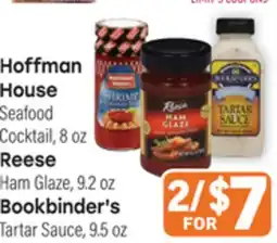 Tony’s Fresh Market Hoffman House Seafood Cocktail, 8 oz Reese Ham Glaze, 9.2 oz Bookbinder's Tartar Sauce, 9.5 oz offer