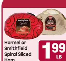 Tony’s Fresh Market Hormel or Smithfield Spiral Sliced Ham offer