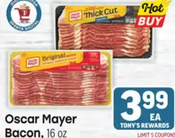 Tony’s Fresh Market Oscar Mayer Bacon offer