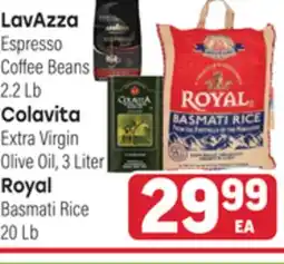 Tony’s Fresh Market LavAzza Espresso Coffee Beans 2.2Lb Colavita Extra Virgin Olive Oil, 3 Liter Royal Basmati Rice 20Lb offer