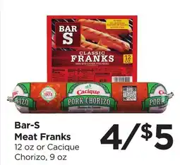 Food 4 Less Bar-S Meat Franks offer