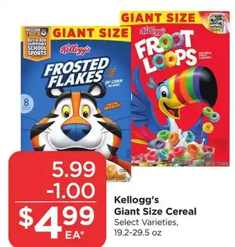 Food 4 Less Kellogg's Giant Size Cereal offer
