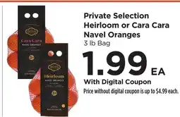 Food 4 Less Private Selection Heirloom or Cara Cara Navel Oranges offer