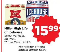 Food 4 Less Miller High Life or Icehouse offer