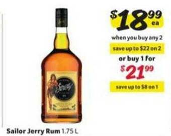 Winn Dixie Sailor Jerry Rum offer