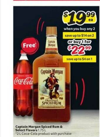 Winn Dixie Captain Morgan Spiced Rum & Select Flavors offer