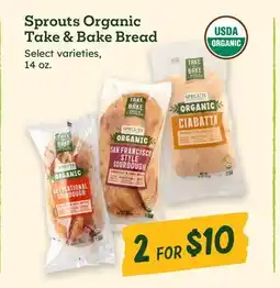 Sprouts Farmers Market Sprouts Organic Take & Bake Bread offer