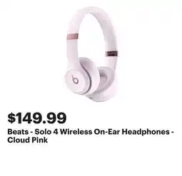 Best Buy Beats - Solo 4 Wireless On-Ear Headphones - Cloud Pink offer