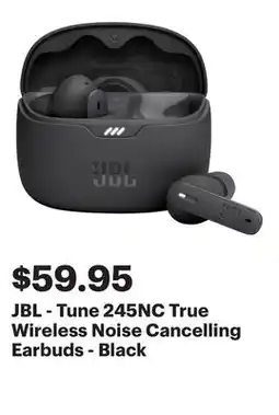 Best Buy JBL - Tune 245NC True Wireless Noise Cancelling Earbuds - Black offer