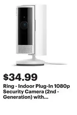Best Buy Ring - Indoor Plug-In 1080p Security Camera (2nd - Generation) with Privacy cover - White offer