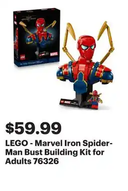 Best Buy LEGO - Marvel Iron Spider-Man Bust Building Kit for Adults 76326 offer