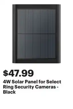 Best Buy 4W Solar Panel for Select Ring Security Cameras - Black offer