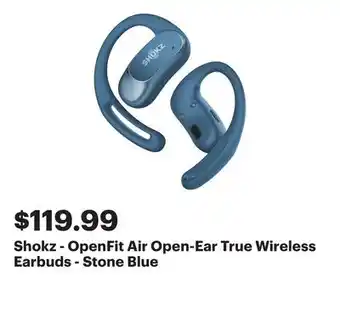 Best Buy Shokz - OpenFit Air Open-Ear True Wireless Earbuds - Stone Blue offer