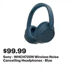 Best Buy Sony - WHCH720N Wireless Noise Cancelling Headphones - Blue offer