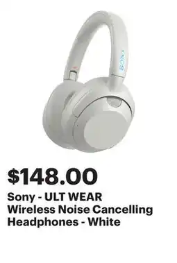 Best Buy Sony - ULT WEAR Wireless Noise Cancelling Headphones - White offer