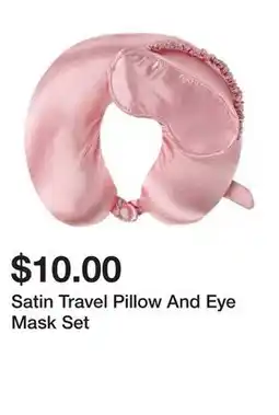 Five Below Satin Travel Pillow And Eye Mask Set offer
