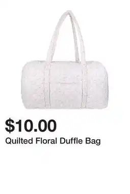 Five Below Quilted Floral Duffle Bag offer