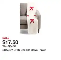 Marshalls SHABBY CHIC Chenille Bows Throw offer
