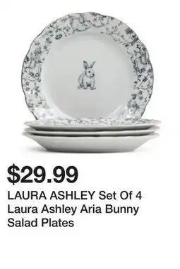Marshalls LAURA ASHLEY Set Of 4 Laura Ashley Aria Bunny Salad Plates offer