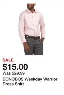 Marshalls BONOBOS Weekday Warrior Dress Shirt offer