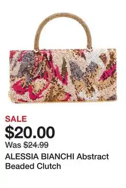 Marshalls ALESSIA BIANCHI Abstract Beaded Clutch offer