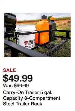 Tractor Supply Company Carry-On Trailer 5 gal. Capacity 3-Compartment Steel Trailer Rack offer