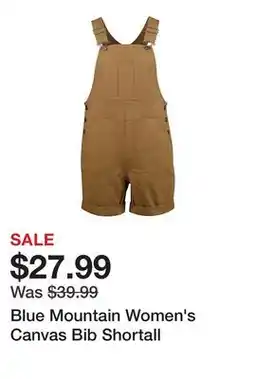 Tractor Supply Company Blue Mountain Women's Canvas Bib Shortall offer