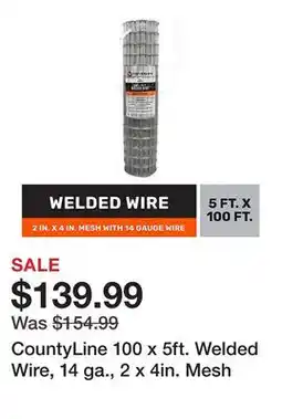 Tractor Supply Company CountyLine 100 x 5ft. Welded Wire, 14 ga., 2 x 4in. Mesh offer