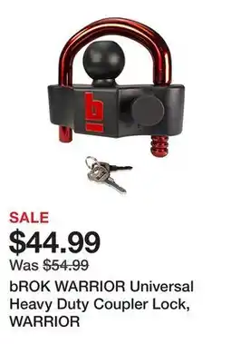 Tractor Supply Company bROK WARRIOR Universal Heavy Duty Coupler Lock, WARRIOR offer