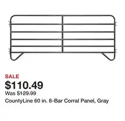 Tractor Supply Company CountyLine 60 in. 6-Bar Corral Panel, Gray offer