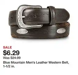Tractor Supply Company Blue Mountain Men's Leather Western Belt, 1-1/2 in offer