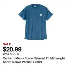 Tractor Supply Company Carhartt Men's Force Relaxed Fit Midweight Short-Sleeve Pocket T-Shirt offer