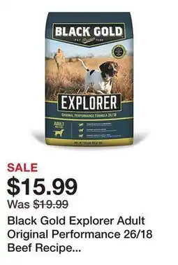 Tractor Supply Company Black Gold Explorer Adult Original Performance 26/18 Beef Recipe Dry Dog Food, 15 lb. Bag offer