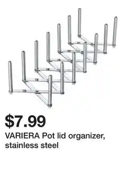 Ikea VARIERA Pot lid organizer, stainless steel offer