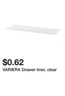 Ikea VARIERA Drawer liner, clear offer