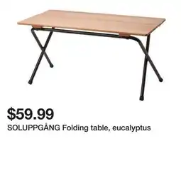 Ikea SOLUPPGÅNG Folding table, eucalyptus offer