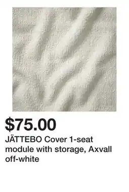 Ikea JÄTTEBO Cover 1-seat module with storage, Axvall off-white offer