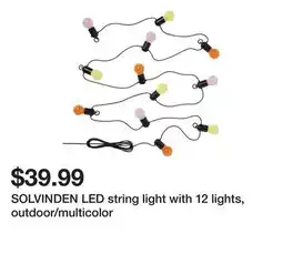 Ikea SOLVINDEN LED string light with 12 lights, outdoor/multicolor offer