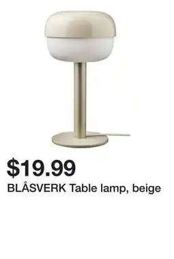 Ikea BLÅSVERK Table lamp, beige offer