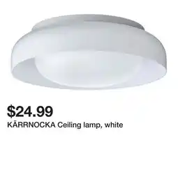 Ikea KÄRRNOCKA Ceiling lamp, white offer