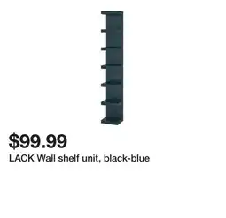 Ikea LACK Wall shelf unit, black-blue offer