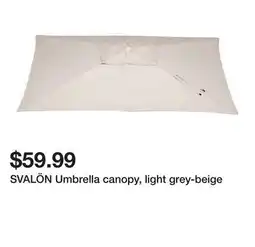 Ikea SVALÖN Umbrella canopy, light grey-beige offer
