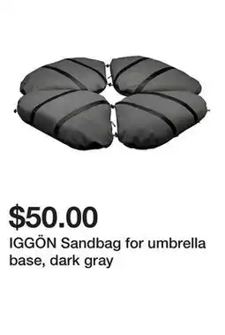 Ikea IGGÖN Sandbag for umbrella base, dark gray offer