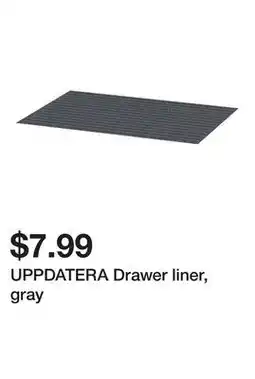 Ikea UPPDATERA Drawer liner, gray offer
