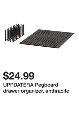 Ikea UPPDATERA Pegboard drawer organizer, anthracite offer
