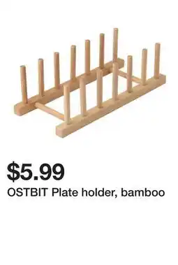 Ikea OSTBIT Plate holder, bamboo offer